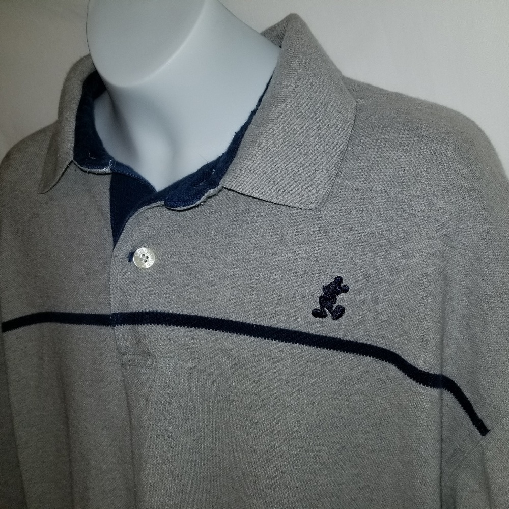 MENS LARGE WALT DISNEY MICKEY MOUSE POLO SHIRT